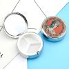 Ancient Rome Stamped Pill Box 3 Compartments Portable Travel Pill Case Mini Medicine Organizer for Pocket Purse Metal Waterproof Medicine Container Holder Vitamin Fish Oil view 3