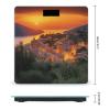 Italian Sunset Scale for Body Weight Highly Accurate Digital Bathroom Scale Sturdy Tempered Glass Weighing Scales with LCD Display Fashion Body Fat Smart Scales 400lb view 2