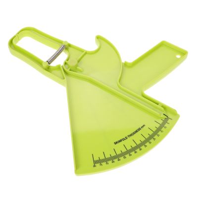 Abaodam Body Fat Caliper Measuring Tool Accurate Skinfold Clamp with Body Assessment Chart for Fitness and Home Use Green Plastic for Men and Women