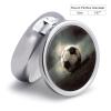 Sport Soccer Round Pill Box 3 Compartment Small Pill Box Round Portable Pill Case to Hold Vitamins Medication Fish Oil and Supplements Travel Purse Pocket Gift view 2
