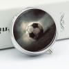 Sport Soccer Round Pill Box 3 Compartment Small Pill Box Round Portable Pill Case to Hold Vitamins Medication Fish Oil and Supplements Travel Purse Pocket Gift view 4