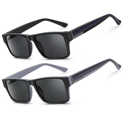 2 Pack Excellent Unbreakable Reader Sunglasses for Men with UV400 Protection Outdoors, TR90 Thick Frame Tinted Reading Glasses Anti UV/Eye Strain Sun Readers No-Line Dark Lens & 2.0x - Not Bifocals