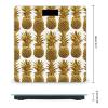 Gold Pineapple Background Scale for Body Weight Highly Accurate Digital Bathroom Scale Sturdy Tempered Glass Weighing Scales with LCD Display Fashion Body Fat Smart Scales 400lb view 2