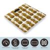 Gold Pineapple Background Scale for Body Weight Highly Accurate Digital Bathroom Scale Sturdy Tempered Glass Weighing Scales with LCD Display Fashion Body Fat Smart Scales 400lb view 3