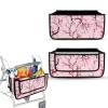 Cugasmaru Cherry Blossom Pink Floral Basket for Rollator Walker 3pc Set with Walker Basket for Women Washable Removable Walker Accessories view 3