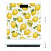 Yellow Lemon Scale for Body Weight Highly Accurate Digital Bathroom Scale Sturdy Tempered Glass Weighing Scales with LCD Display Fashion Body Fat Smart Scales 400lb view 2