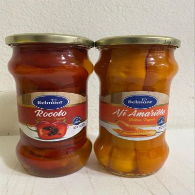 Belmont Peruvian Hot Peppers Rocoto & Aj Amarillo, 12.3 oz Jars (Pack of 2)