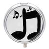 Music Note Pill Box 3 Compartments Portable Travel Pill Case Mini Medicine Organizer for Pocket Purse Metal Waterproof Medicine Container Holder Vitamin Fish Oil view 1