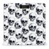 Black Skull Pattern on White Background Scale for Body Weight Highly Accurate Digital Bathroom Scale Sturdy Tempered Glass Weighing Scales with LCD Display Fashion Body Fat Smart Scales 400lb view 1