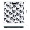 Black Skull Pattern on White Background Scale for Body Weight Highly Accurate Digital Bathroom Scale Sturdy Tempered Glass Weighing Scales with LCD Display Fashion Body Fat Smart Scales 400lb view 2