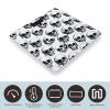 Black Skull Pattern on White Background Scale for Body Weight Highly Accurate Digital Bathroom Scale Sturdy Tempered Glass Weighing Scales with LCD Display Fashion Body Fat Smart Scales 400lb view 3