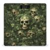 Green Background Skull and Leaves Scale for Body Weight Highly Accurate Digital Bathroom Scale Sturdy Tempered Glass Weighing Scales with LCD Display Fashion Body Fat Smart Scales 400lb view 1