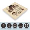 Vintage Mushrooms Drawing2 Scale for Body Weight Highly Accurate Digital Bathroom Scale Sturdy Tempered Glass Weighing Scales with LCD Display Fashion Body Fat Smart Scales 400lb view 3