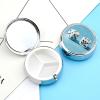 Two White Dice Pill Box 3 Compartments Portable Travel Pill Case Mini Medicine Organizer for Pocket Purse Metal Waterproof Medicine Container Holder Vitamin Fish Oil view 3