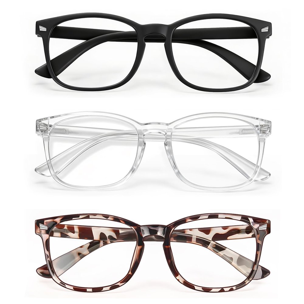 CHEERS DEVICES Reading Glasses for Men, Eyeglasses, Blue Light Readers for Men Women, Computer Eye Glasses, Cheaters - 3 Pair (1.25)