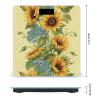 Sunflowers Scale for Body Weight Highly Accurate Digital Bathroom Scale Sturdy Tempered Glass Weighing Scales with LCD Display Fashion Body Fat Smart Scales 400lb view 2