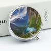 Norwegian Fjords Round Pill Box 3 Compartment Small Pill Box Round Portable Pill Case to Hold Vitamins Medication Fish Oil and Supplements Travel Purse Pocket Gift view 4