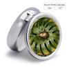 Beetle Monstera Leaf Pill Box 3 Compartments Portable Travel Pill Case Mini Medicine Organizer for Pocket Purse Metal Waterproof Medicine Container Holder Vitamin Fish Oil view 2