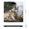 Snow Mountain Wild Wolf Scale for Body Weight Highly Accurate Digital Bathroom Scale Sturdy Tempered Glass Weighing Scales with LCD Display Fashion Body Fat Smart Scales 400lb view 2