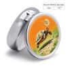 Tortoise Turtle Jumping Round Pill Box 3 Compartment Small Pill Box Round Portable Pill Case to Hold Vitamins Medication Fish Oil and Supplements Travel Purse Pocket Gift view 2