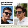 2 Pack Excellent Unbreakable Reader Sunglasses for Men with UV400 Protection Outdoors, TR90 Thick Frame Tinted Reading Glasses Anti UV/Eye Strain Sun Readers No-Line Dark Lens & 2.25x - Not Bifocals view 2