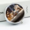 Squirrel Just Laying Round Pill Box 3 Compartment Small Pill Box Round Portable Pill Case to Hold Vitamins Medication Fish Oil and Supplements Travel Purse Pocket Gift view 4