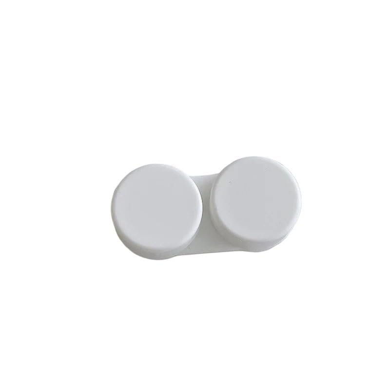 Contact Lens Box Solid Color Flat Frosted Double Box Single Contact Lens Companion Box Care Box DIY Box(WHITE)