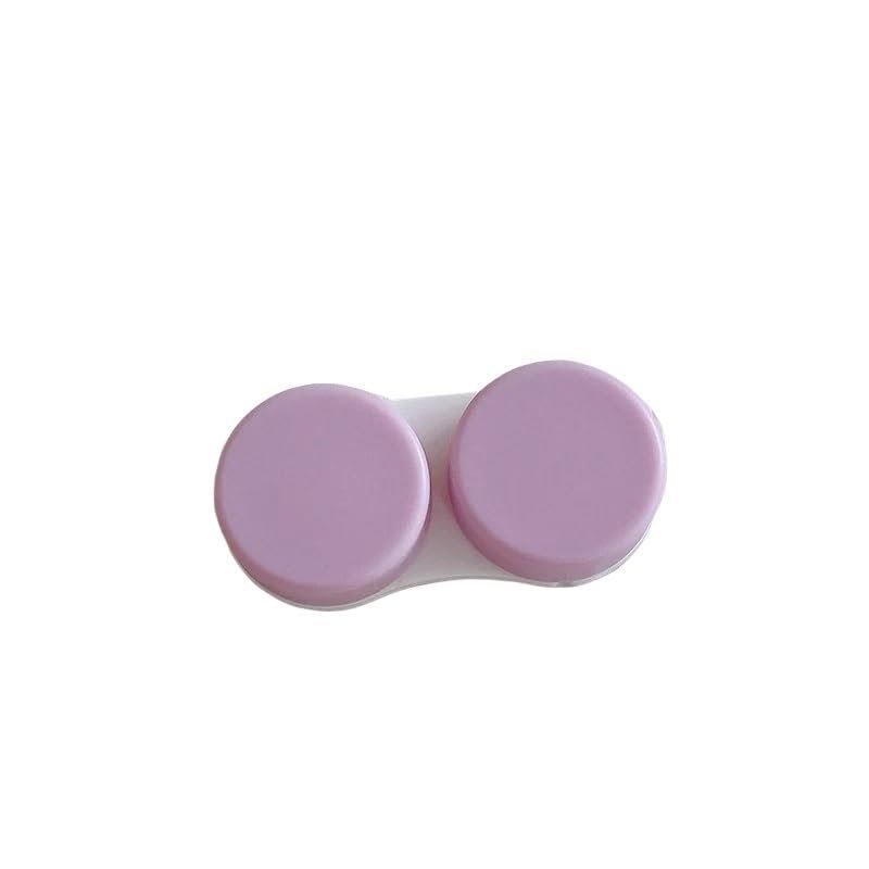 Contact Lens Box Solid Color Flat Frosted Double Box Single Contact Lens Companion Box Care Box DIY Box(PURPLE)
