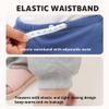Reusable Adult Incontinence Pants, Washable Leakproof Underwear, Soft Cotton Breathable for Elderly & Postpartum (Blue Capri Pants,XXXX-Large) view 4