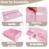 Aimyoo 5 Pack Pink Gift Box with Ribbon, 8.6x6.7x3.4 inch Groomsman Proposal Box for Presents with Magnetic Closure Lids, Rectangle Collapsible Luxury Box for Wedding, Christmas, Halloween, Birthday view 3