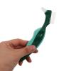 EXHUMKY 2pcs Denture Brush Set Double-Headed Hard Bristle Toothbrushes for False Teeth Cleaning Dental Care Tool for Seniors Red and Green view 4