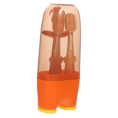 OATIPHO Tongue Cleaner and Silicone Toothbrush 3pcs Soft Oral Cleaner for Newborns Small Tongue Brush and Dental Care