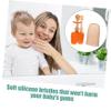 OATIPHO Tongue Cleaner and Silicone Toothbrush 3pcs Soft Oral Cleaner for Newborns Small Tongue Brush and Dental Care view 3