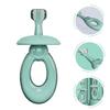 Ciieeo Silicone 3D Toothbrush for Training, Soft Silicone Brush with Tongue Cleaner, Light Blue, OPP Bag Oral Care for Infants and view 4