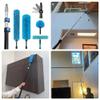 12FT Light Bulb Changer for High Ceilings with 3-12FT Extension Pole, Fan Duster for Ceiling Fan Blades, Microfiber Feather Duster, Rotatable Window Squeegee and Cobweb Duster, High Reach Duster Kit view 2