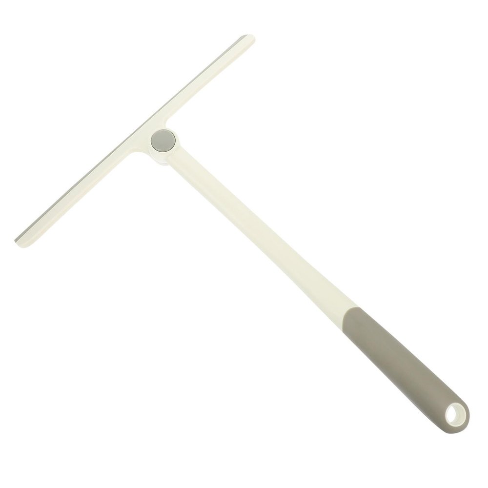 DOITOOL 360 Rotatable Glass Squeegee Water Scraper T-bar Window Cleaner Single-Sided Glass Wiper Gray for Kitchen Bathroom Shower Door Cleaning