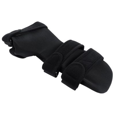 Hemobllo Wrist Brace Support Hand Immobilizer Protective Splint for Wrist Sprain with Finger Stabilizer Black Large Resting Hand Splint for Stroke and Spasm