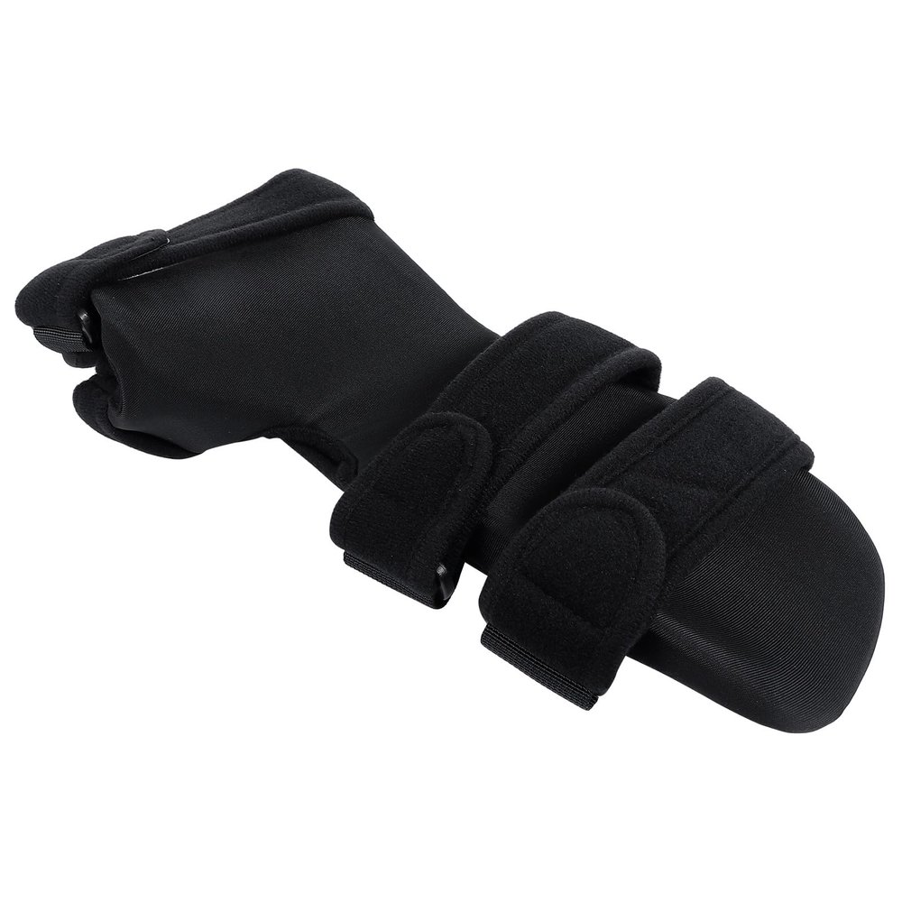 Hemobllo Wrist Brace Support Hand Immobilizer Protective Splint for Wrist Sprain with Finger Stabilizer Black Large Resting Hand Splint for Stroke and Spasm