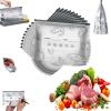 Bolsas De Aluminio Para Guardar Alimentos, Reusable Aluminum Foil Sealable Storage Bag, Stand-Up Bottom Design Preservations Bag, Vacuum Zipper Pouches with Label, For Fruit Meat (L) view 1