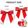 120 Pack Twist Tie Bows 3.3 Craft Bows Satin Ribbon Bow for Gift Wrapping, Treat Bags, Party Favors & Craft Decoration Red view 2