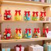 120 Pack Twist Tie Bows 3.3 Craft Bows Satin Ribbon Bow for Gift Wrapping, Treat Bags, Party Favors & Craft Decoration Red view 3