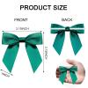 120 Pack Twist Tie Bows 3.3 Craft Bows Satin Ribbon Bow for Gift Wrapping, Treat Bags, Party Favors & Craft Decoration Dark Green view 2