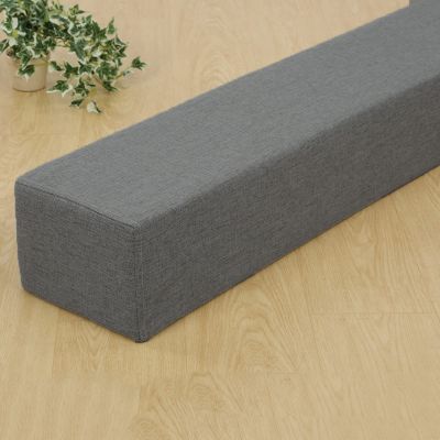 Mozzeilee Bed Sofa Crack Filler, Mattress Wedge Pillow Headboard or Wall Gap Filler with Removable Cover, High Density Foam Bedside Cushion (47x4x6inch,Dark Gray)
