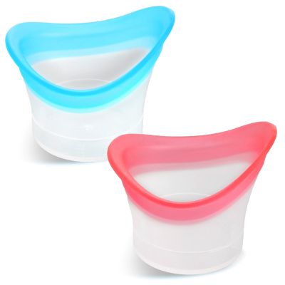 HekouJiub 2Pcs Eye Wash Cup, Silicone Eyes Cleaning Cup - Reusable Eye Wash Cleaner Kit for Dust Cleaning Makeup Irritants