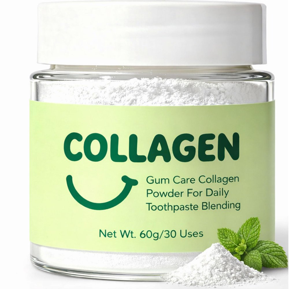 Collagen Powder for Gums, Collagens Tooth Powder, Smile Strengthening Collagen Powder for Gums and Teeth, Hydroxyapatite Toothpaste Care Powders Protect Gum (1)