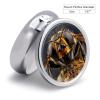 Pill Box 3 Compartment Portable Small Pill Box for Pocket Or Purse A Black Fly Pill Organizer Medicine Holder to Hold Vitamins Medication Fish Oil view 2