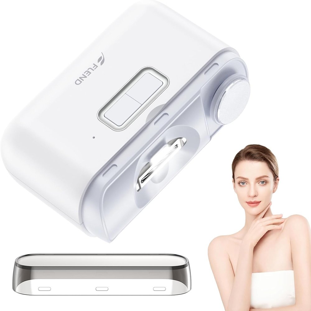 Electric Nail Clipper & Polisher, 2-in-1 Automatic Nail Trimmer for All Ages, 2-Speed Fingernail Clipper with LED Light, Rechargeable & Silent Designed Manicure Set for Baby Kids Seniors Weak Hands