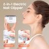 Electric Nail Clipper & Polisher, 2-in-1 Automatic Nail Trimmer for All Ages, 2-Speed Fingernail Clipper with LED Light, Rechargeable & Silent Designed Manicure Set for Baby Kids Seniors Weak Hands view 2