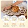 Bee's Wrap Beeswax Wraps for Bread - Beeswax Bread Wrap for Sourdough & Bread Storage - Plastic Free Made in USA Reusable Natural Food Wrap - Meadow Magic view 3