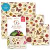 Bee's Wrap Beeswax Wraps for Food - 3 Pack of Assorted Beeswax Wraps - Small, Medium & Large Wrap - Plastic Free Made in USA Reusable Natural Food Wrap - Meadow Magic Print